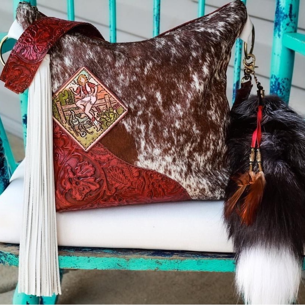 Brown and Red Women's Bag